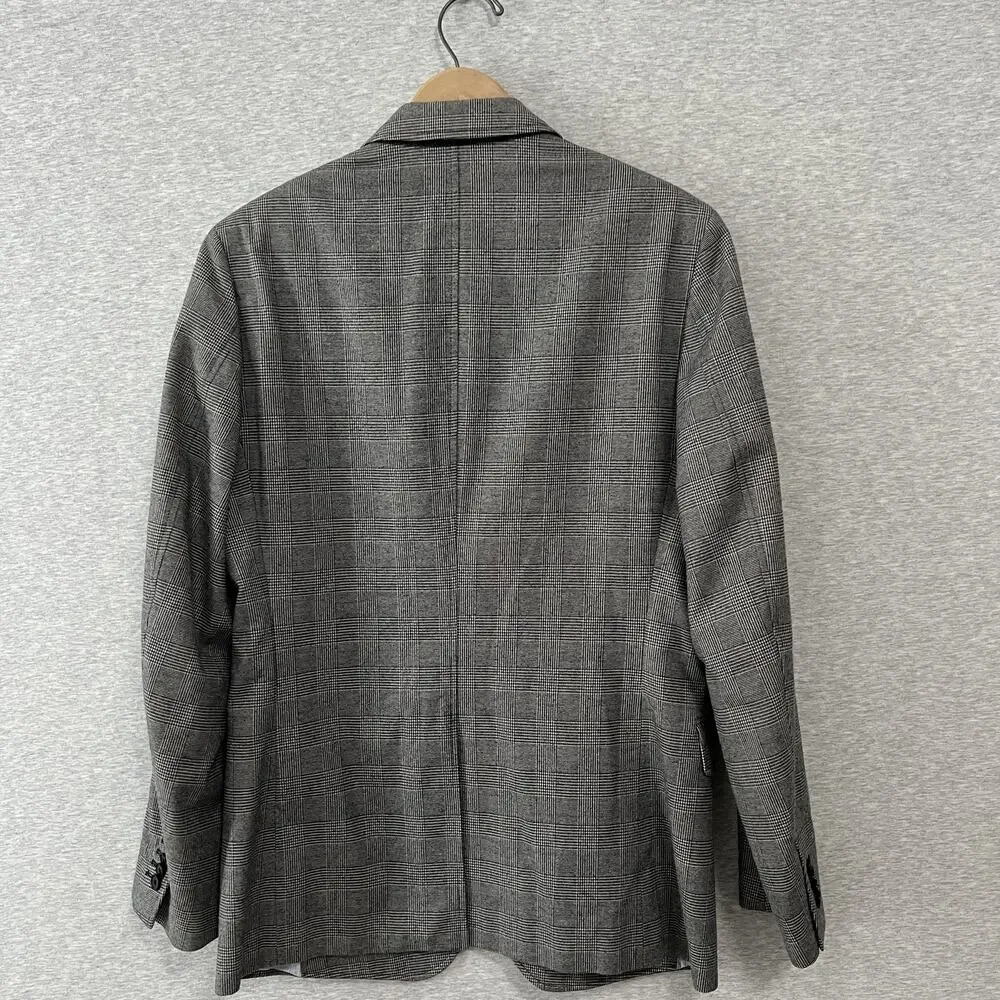 Banana Republic Blazer Mens 38R Glen Plaid Sport Jacket Tailored Fit Italian‎